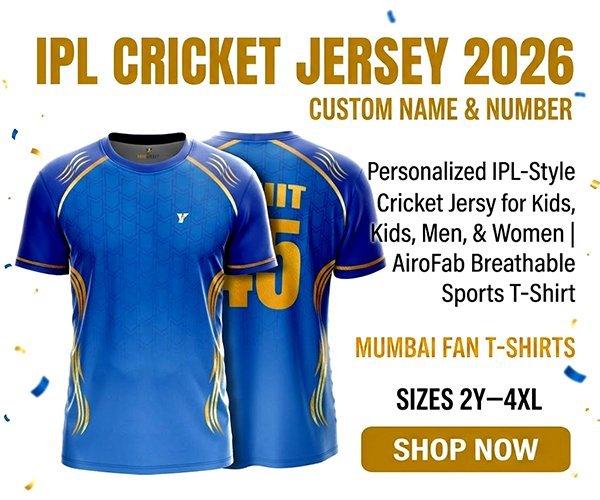 IPL Cricket Jersey 2026 — Mumbai Fan T-Shirts on Amazon